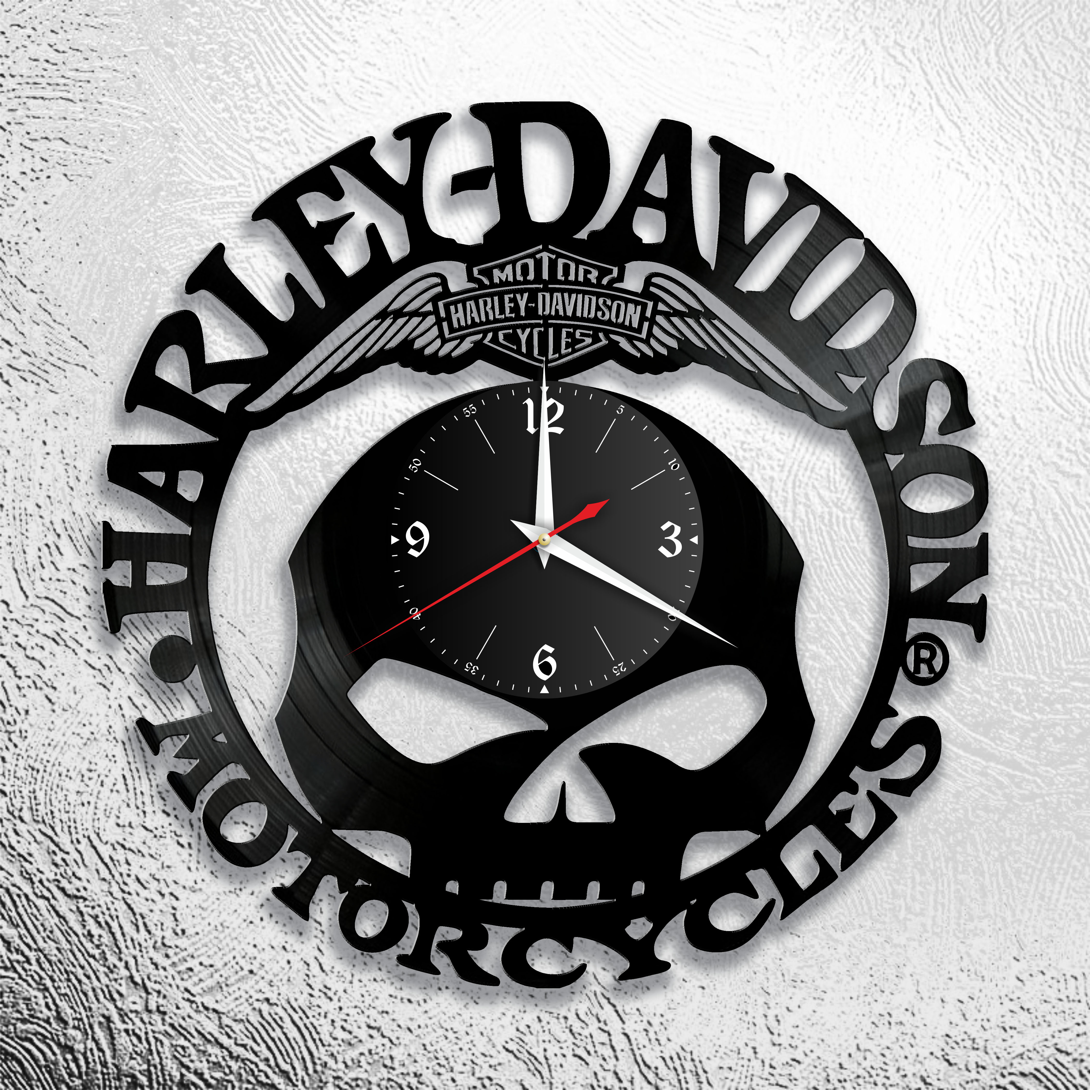 Годинник настінний Harley-Davidson 0929 з вінилової платівки
