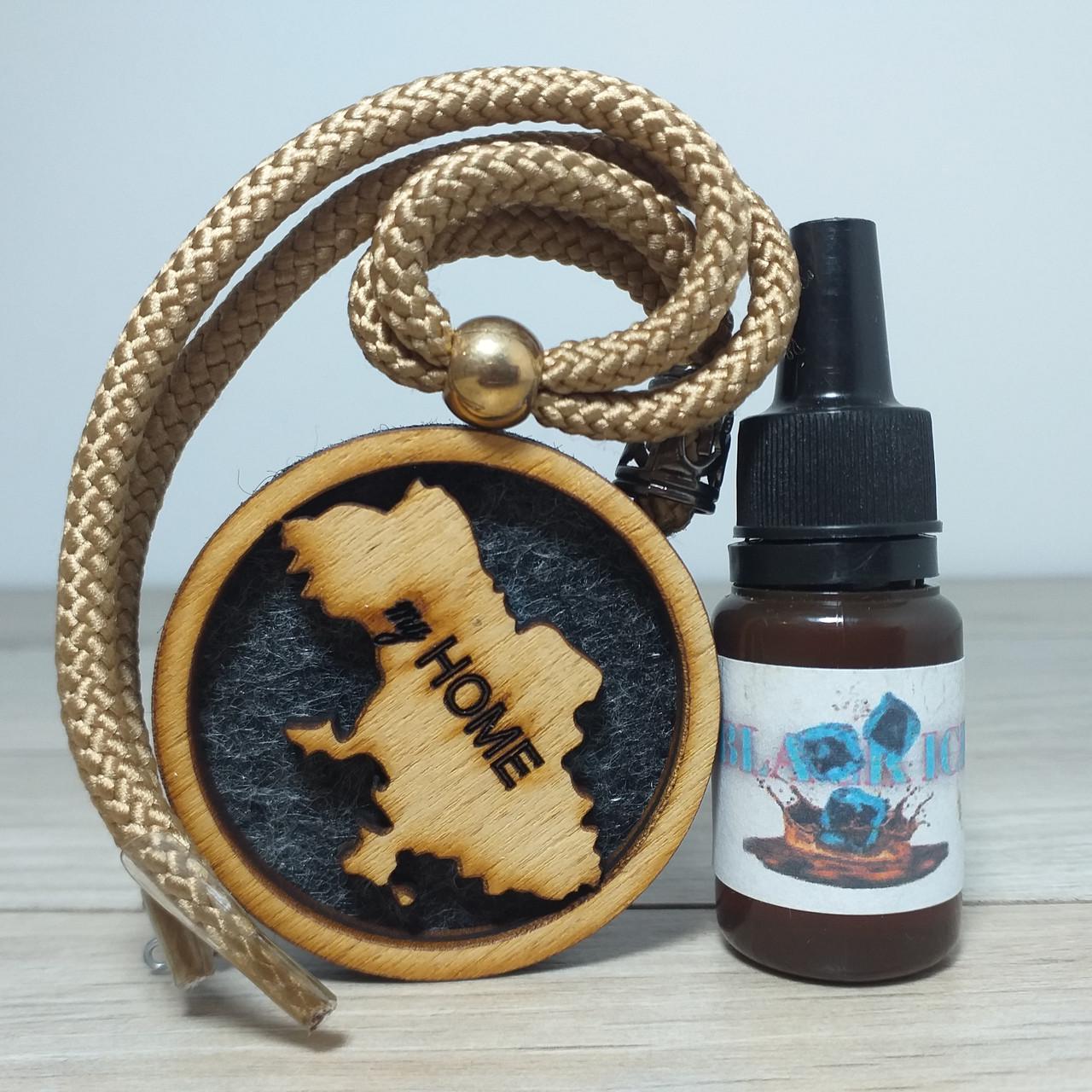 Ароматизатор для авто з дерева та повсті My home з ароматом Black Ice (KG-12255)