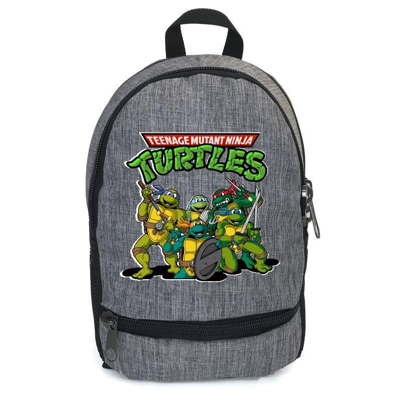 Школьный рюкзак Cappuccino Toys ninja turtle-03 с принтом Черепашки ниндзя 12,5 л Серый (1381809902)