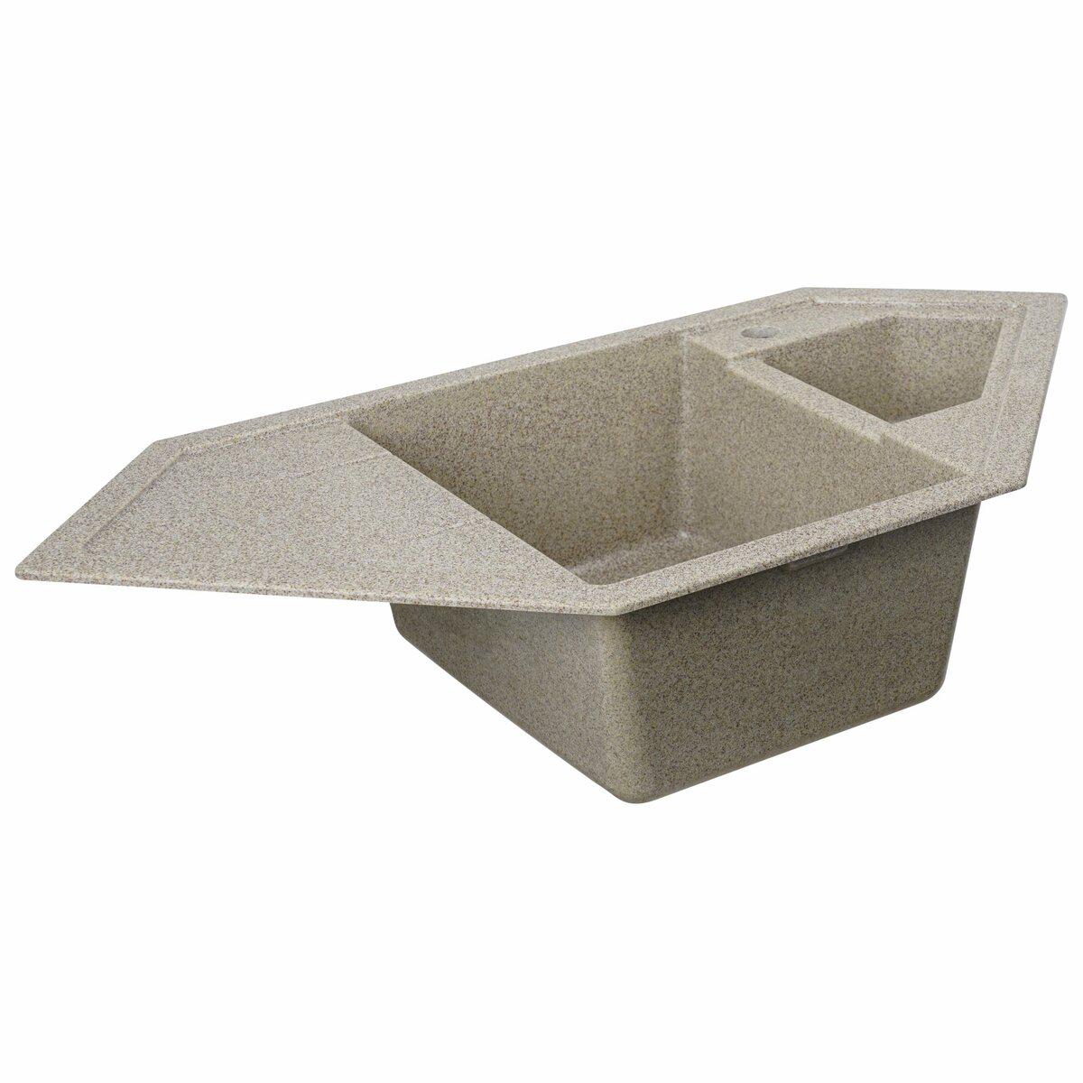 Мойка для кухни гранитная Platinum 9950 PANDORA Карамельный матовый (9950-8) - фото 2 Мойка для кухни гранитная Platinum 9950 PANDORA Карамельный матовый (9950-8) - фото 2