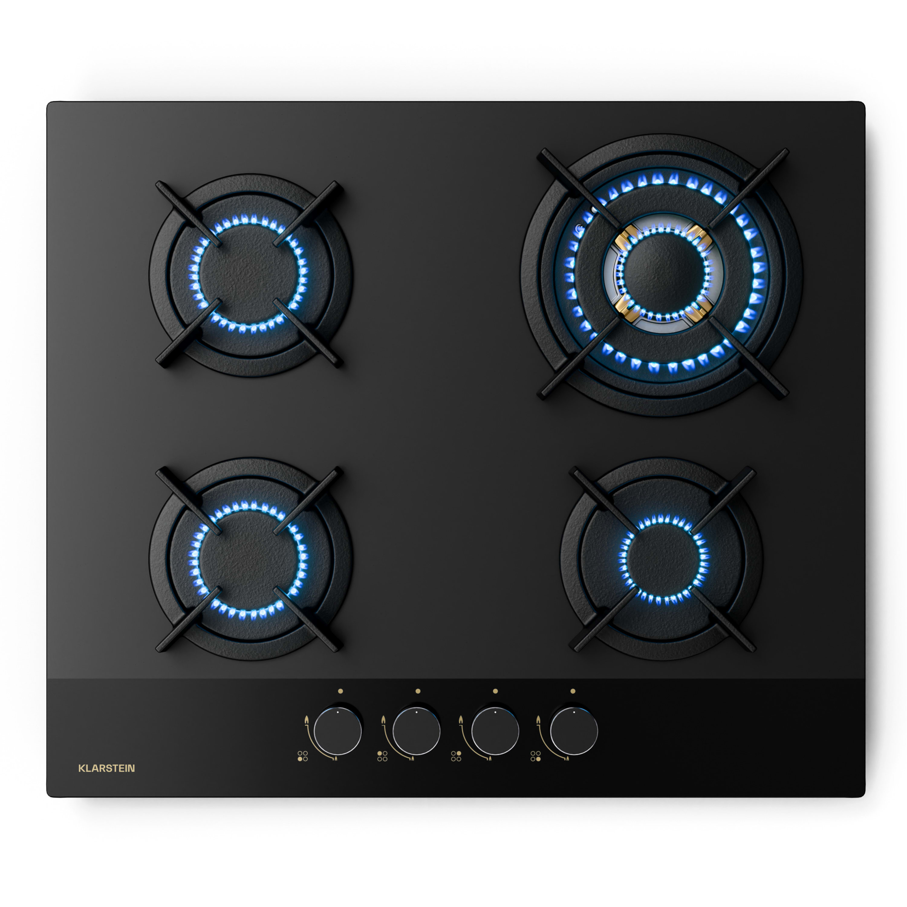 Газовая плита Klarstein Goldflame Nano 4 латунные конфорки 8000 Вт (10046682) - фото 1 Газовая плита Klarstein Goldflame Nano 4 латунные конфорки 8000 Вт (10046682) - фото 1