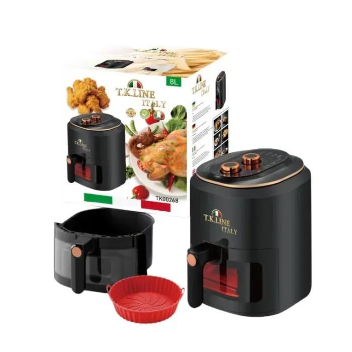 Аерофритюрниця TKLine TK00268 3400 Вт 8 л 10 програм до 200°C Чорний
