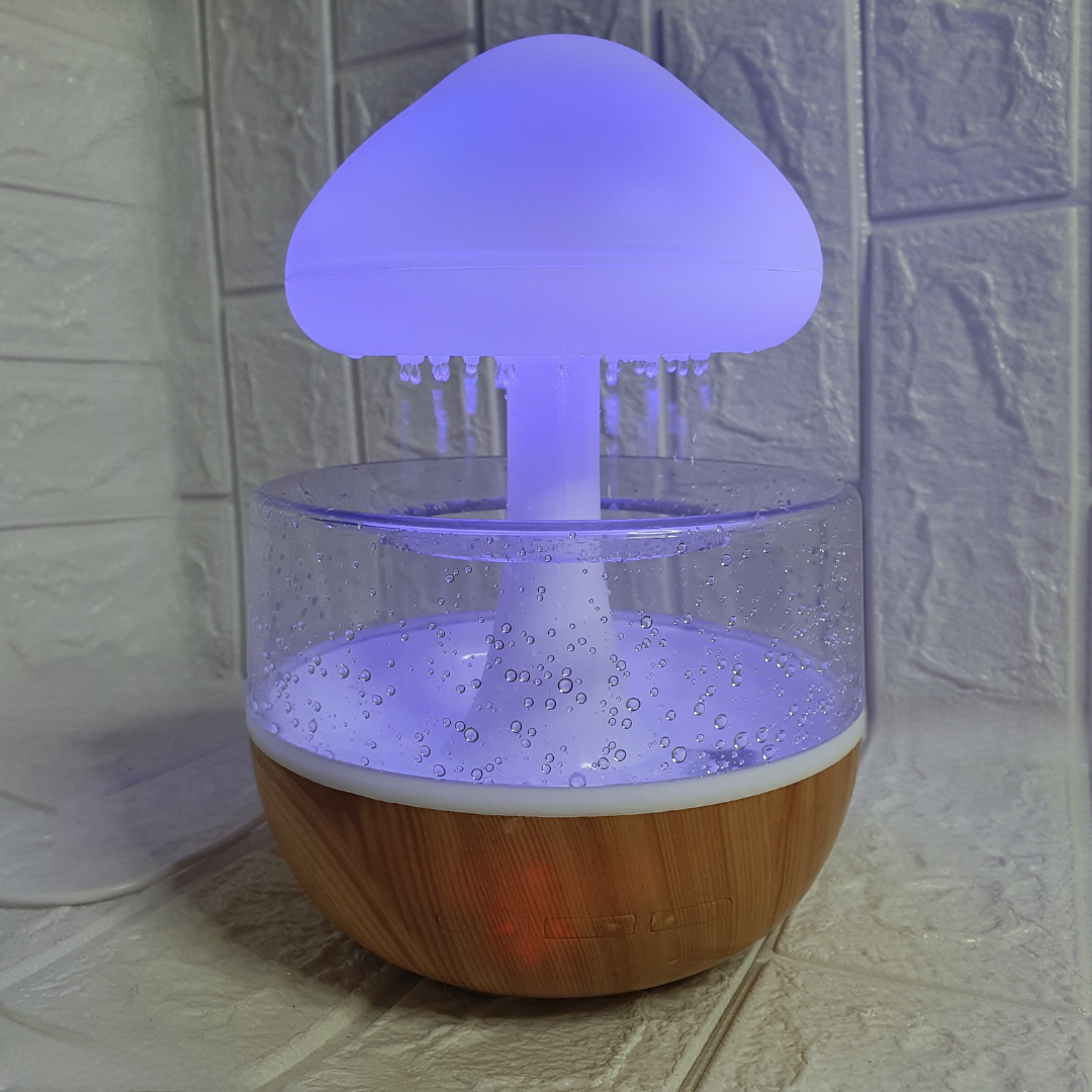 Увлажнитель воздуха ночник Rain Humidifier Гриб настольный с подсветкой (HUM-24) - фото 6