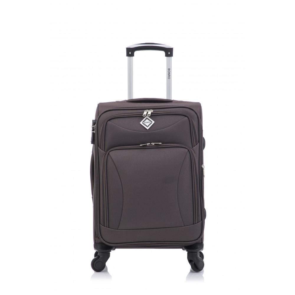 Валіза Bonro Tourist маленька на 4 колесах Коричневий (10132003) - фото 2 Валіза Bonro Tourist маленька на 4 колесах Коричневий (10132003) - фото 2