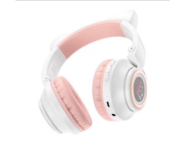 Наушники-гарнитура полноразмерные Borofone BO18 Bluetooth 400 mAh White - фото 2