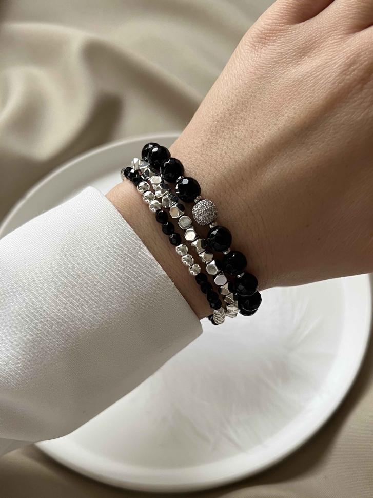 Набор браслетов агат/гематит (4628)