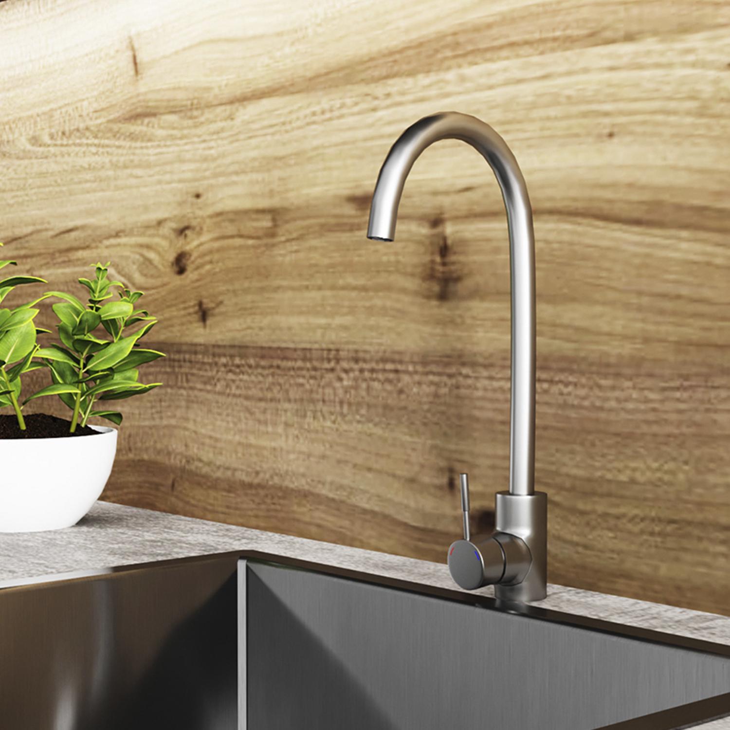 Змішувач-кран для кухні Kroner KRP Edelstahl Klassisch ESG035 (KR23000Y) - фото 7 Змішувач-кран для кухні Kroner KRP Edelstahl Klassisch ESG035 (KR23000Y) - фото 7