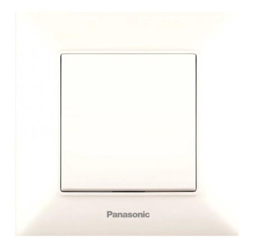 Вимикач 1-клавішний Panasonic Arkedia Slim WNTC00012BG-UA Кремовий