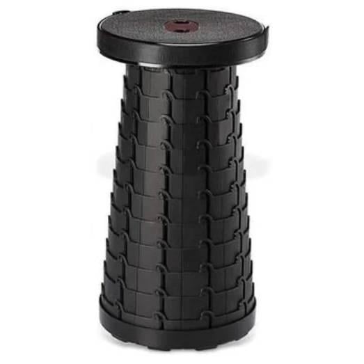 Стул раскладной телескопический Telescopic Stool усиленный Черный