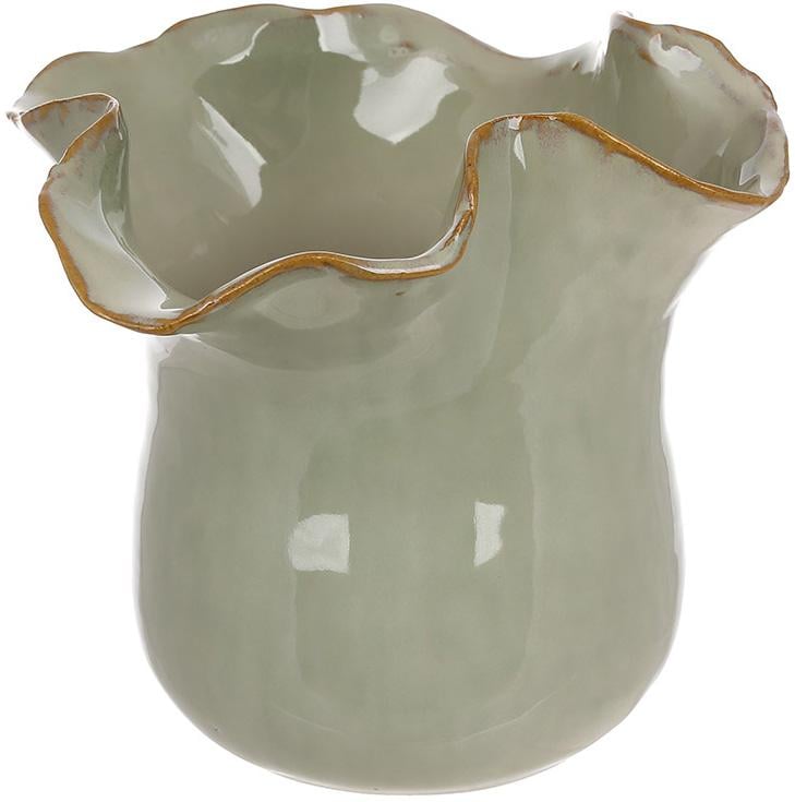 Ваза керамическая Бутон 15 см Зеленый