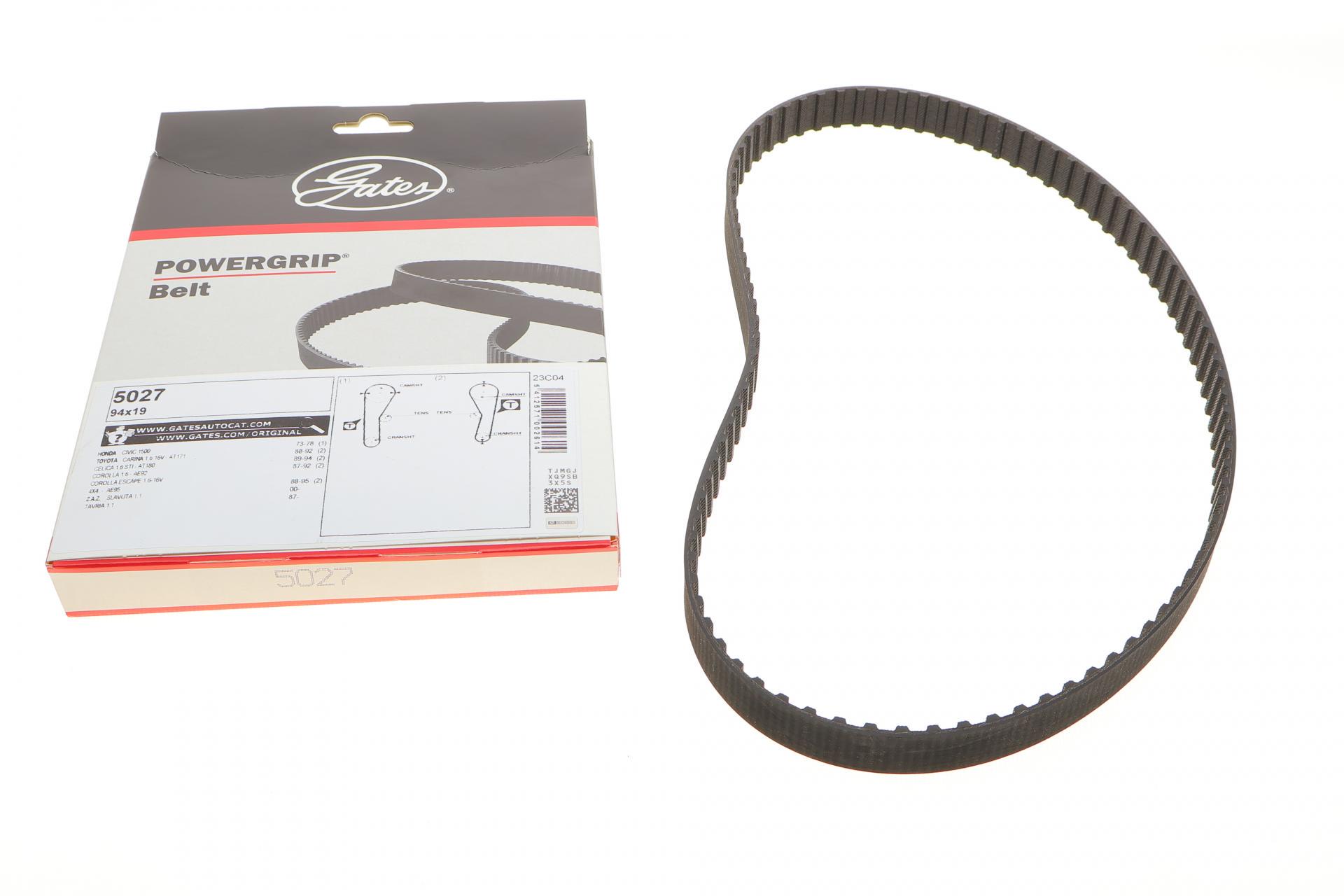 Ремінь ГРМ Toyota Corolla/Celica/ZAZ Slavuta/Tavria 1.1-1.6 87-11 19x94z (5027 GATES)