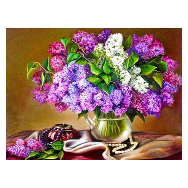 Алмазна мозаїка TK Group Букет бузку 40х30 см з рамкою в коробці (GB73574-mt)