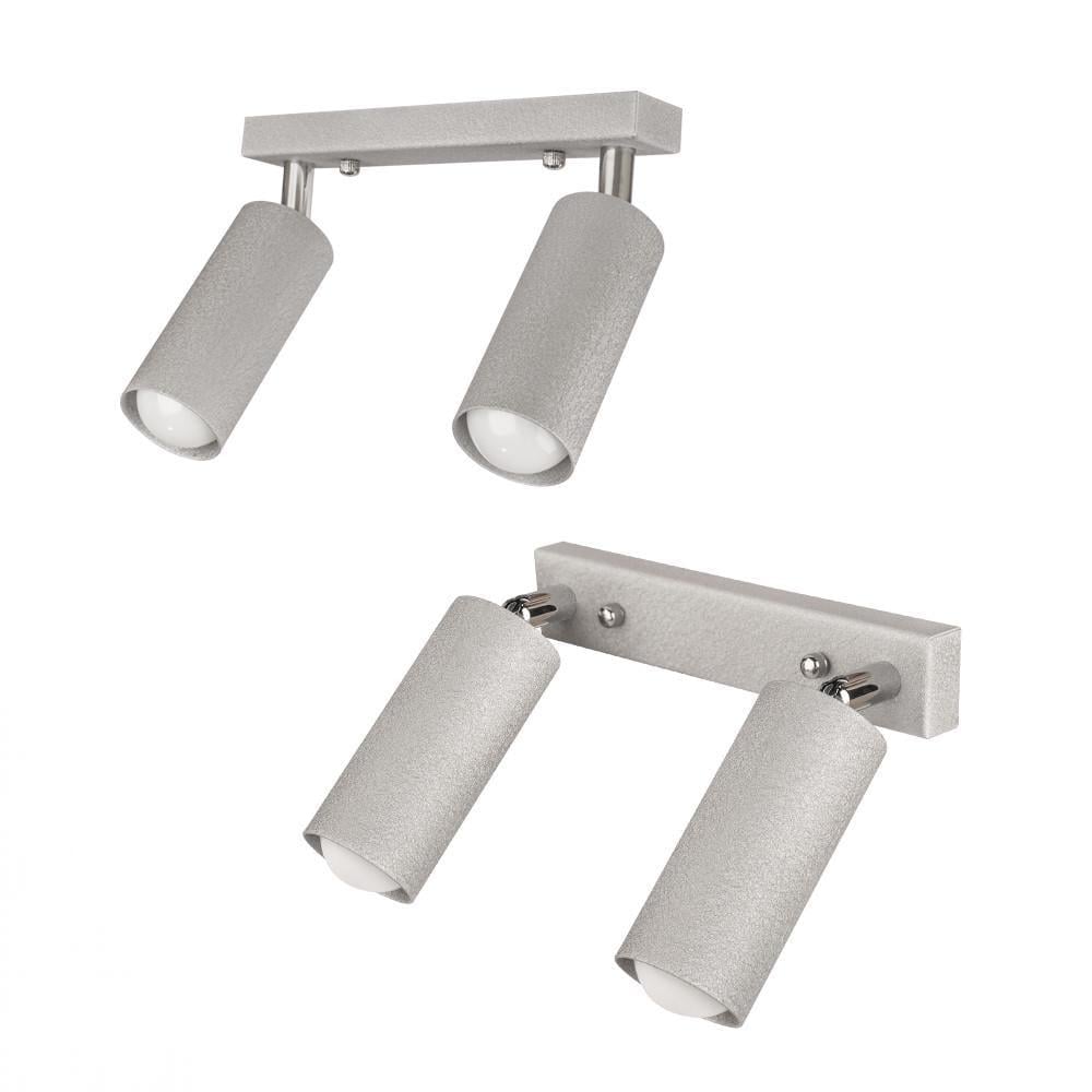 Бра MSK Electric Tube с поворотными механизмами под лампы Е27 Серый (MR 1105-2 GR) - фото 2
