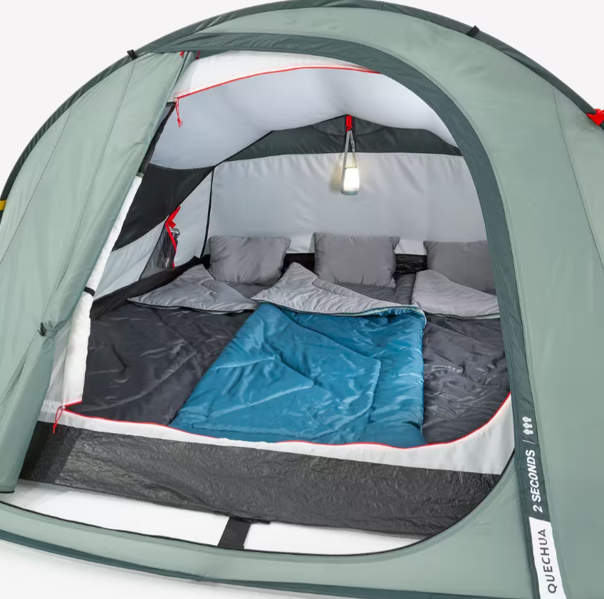 Палатка туристическая Quechua ARPENAZ трехместная/водонепроницаемая/скоросборная Зеленая (2561915189) - фото 4