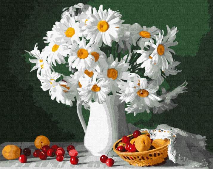 Картина по номерам Идейка Ромашковая красота 40х50 см (KHO5660)