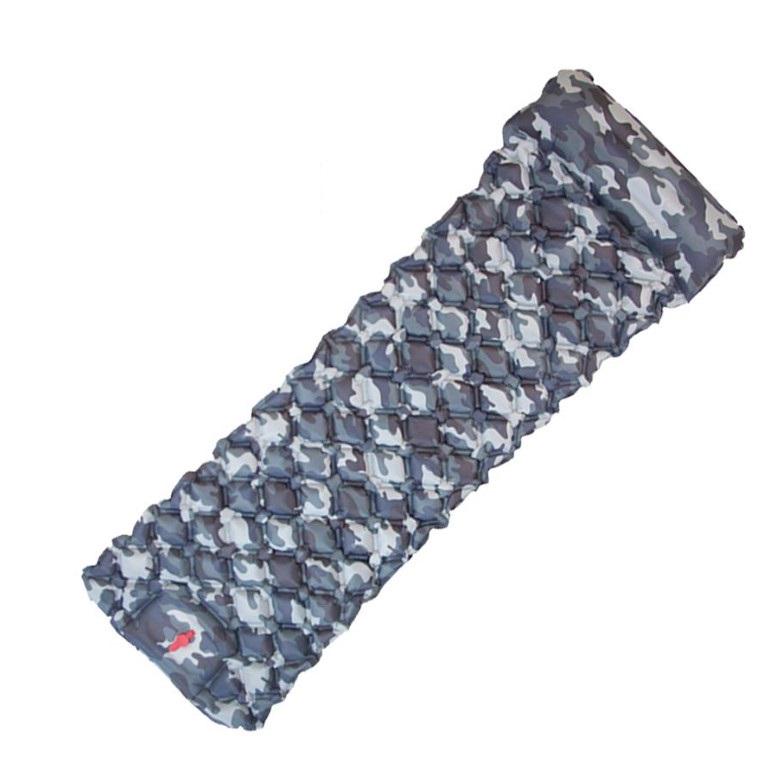 Каремат надувной для кемпинга с подушкой 220 см Камуфляж (23727702)