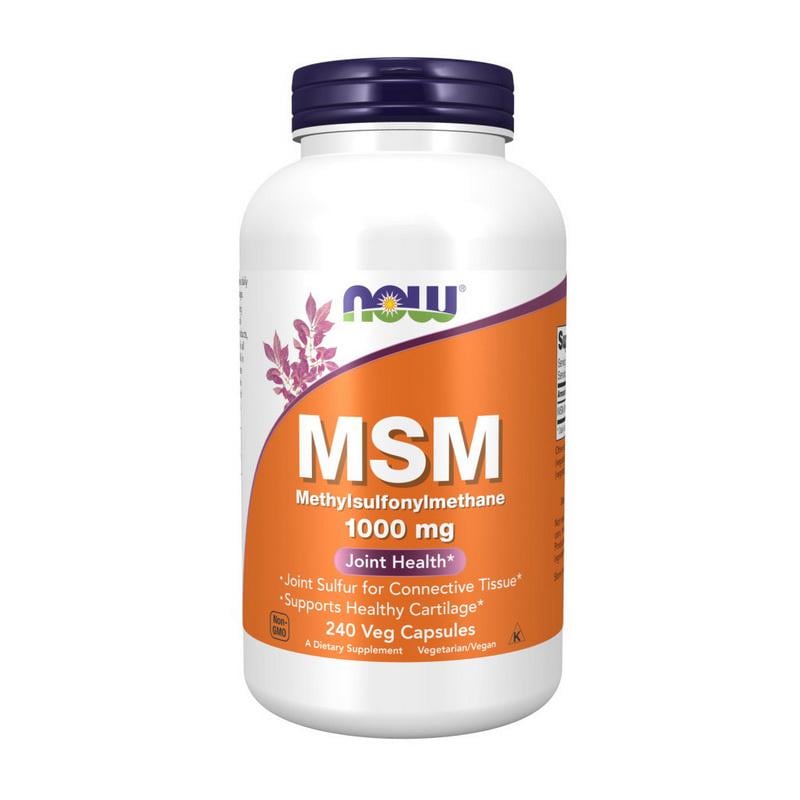 Метилсульфонилметан NOW MSM 1000 mg 240 капс.