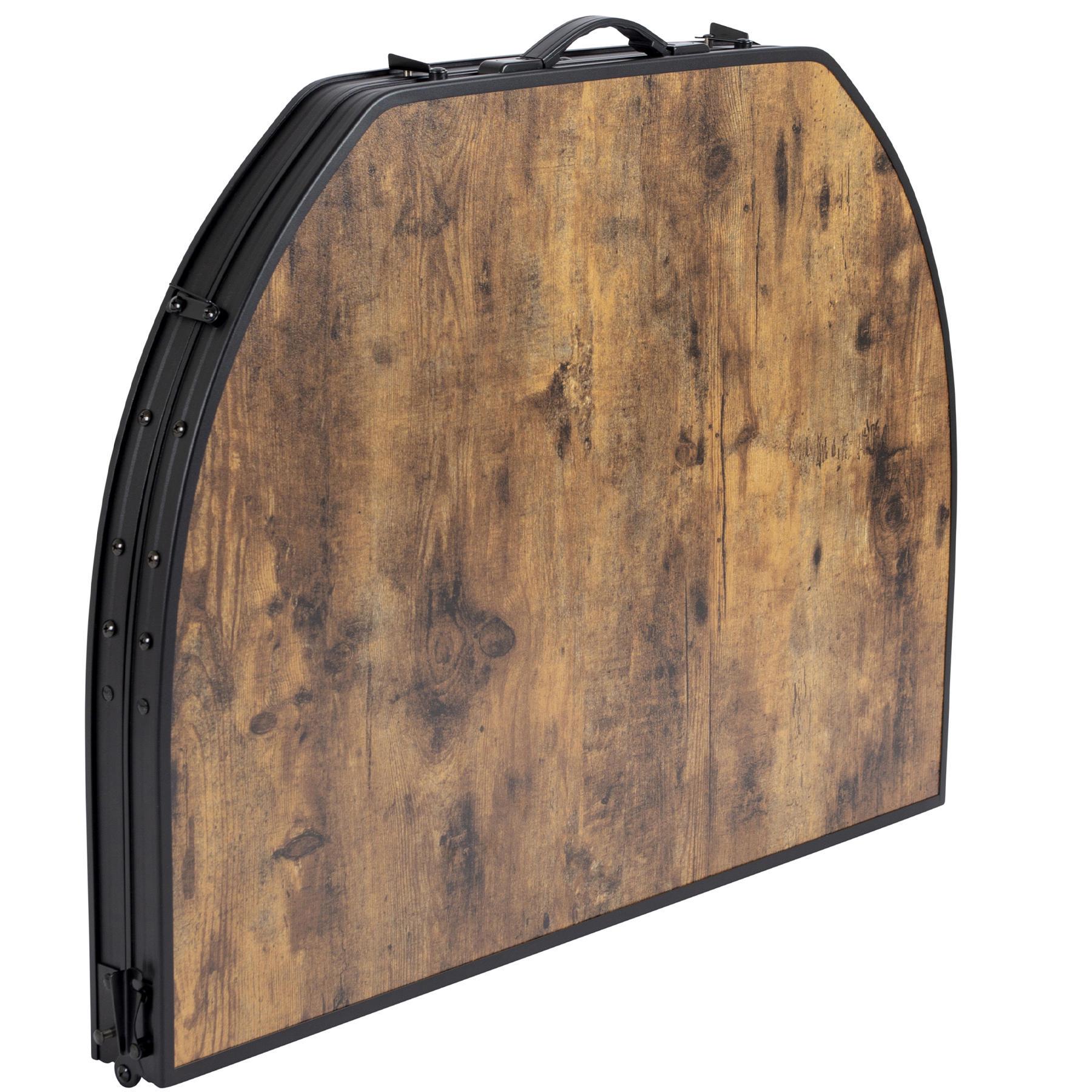 Стіл Bo-Camp Melrose Oval 120x80 см Black/Wood look (1404220) - фото 4