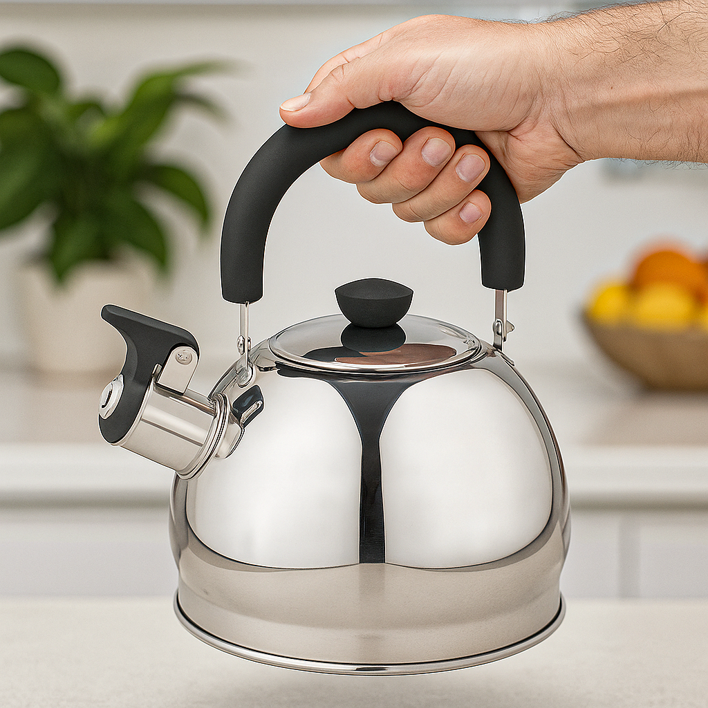 Чайник для плиты со свистком BlackArc нержавеющая сталь одинарное дно 2,0 л (03-MH-3531) - фото 2 Чайник для плиты со свистком BlackArc нержавеющая сталь одинарное дно 2,0 л (03-MH-3531) - фото 2