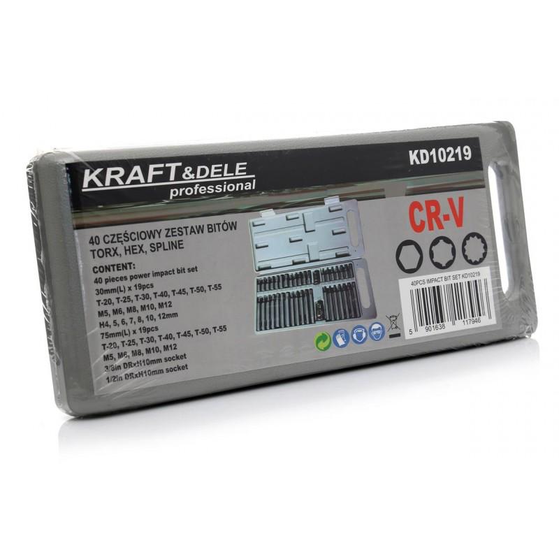 Набор бит Kraft&Dele HEX/TORX/SPLINE 40 шт. (KD10219) - фото 6 Набор бит Kraft&Dele HEX/TORX/SPLINE 40 шт. (KD10219) - фото 6