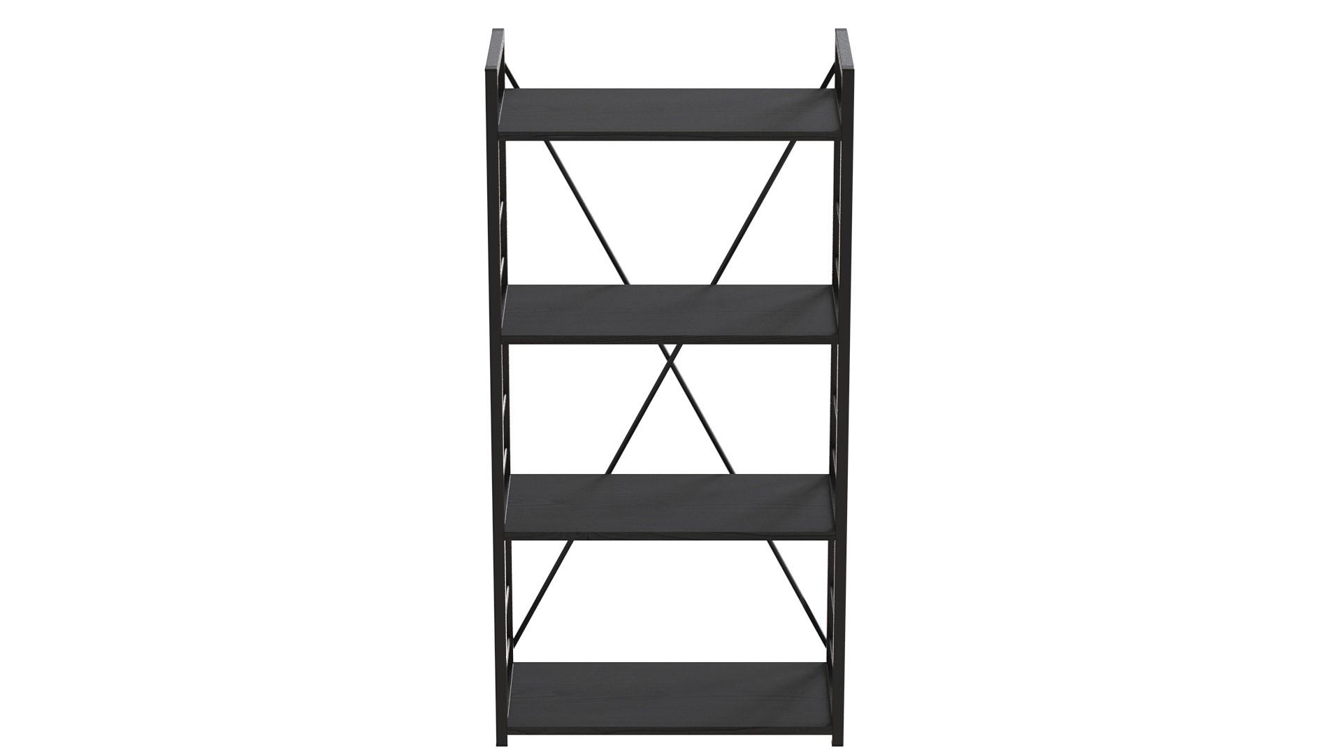 Этажерка Ferrum-decor Коннект 4/60 ДСП 16 мм 120x60x28 см Черный/Сосная Кембра (FRD-104241)