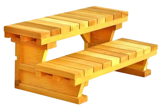 Скамейка-ступенька из дерева Пайни Карри (ССТ-001803)