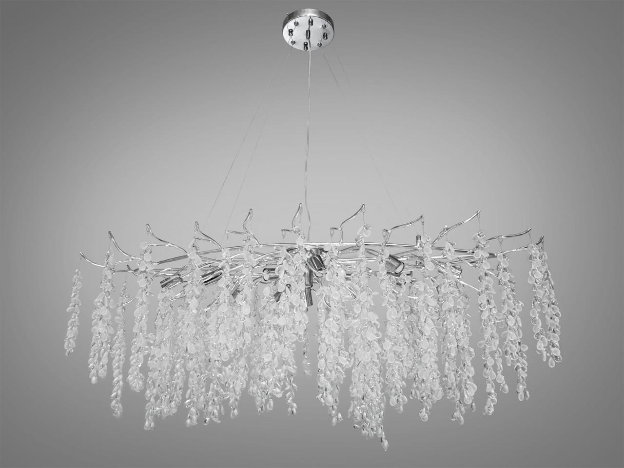 Кришталева люстра 603-L1200CH-LS Гліцинія у вітальню витягнутої форми Хром (2178305614) Кришталева люстра 603-L1200CH-LS Гліцинія у вітальню витягнутої форми Хром (2178305614)