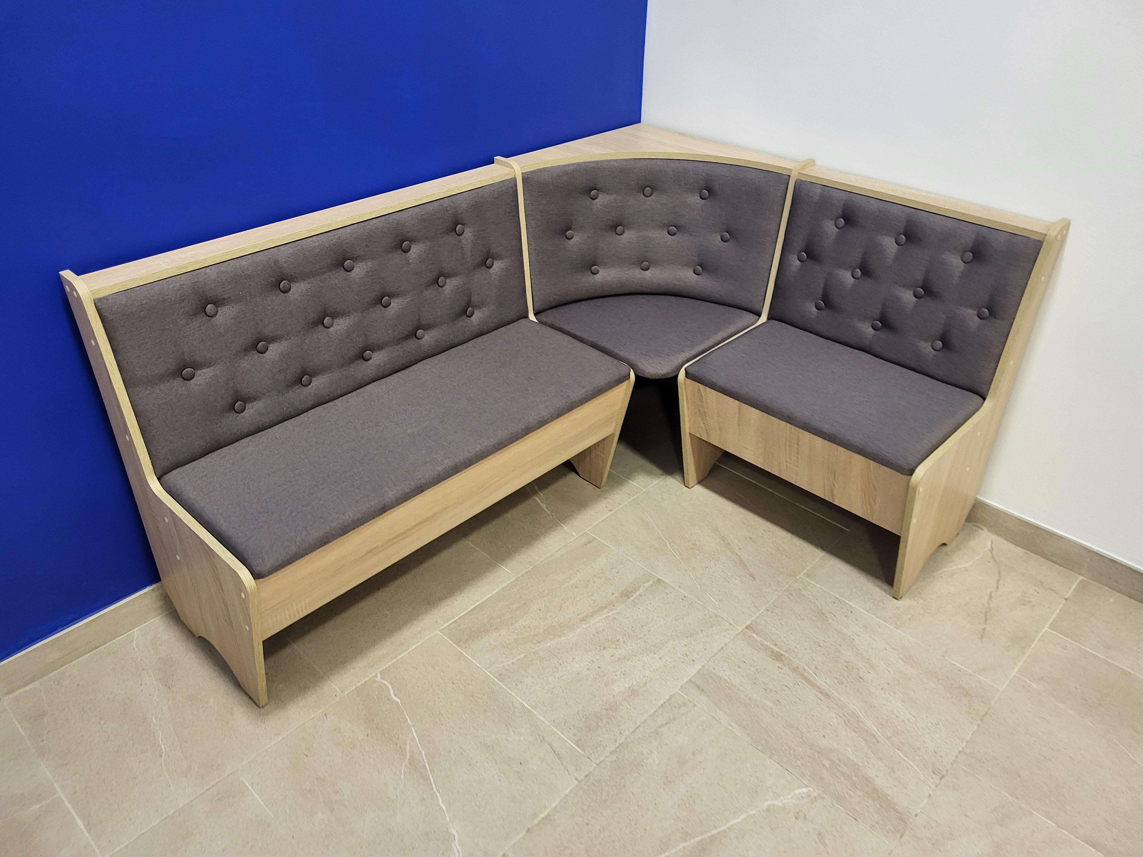 Кухонный уголок Семейный 113,5х153,5 см Дуб Сонома/Бонус Нова (K-DS-BN)