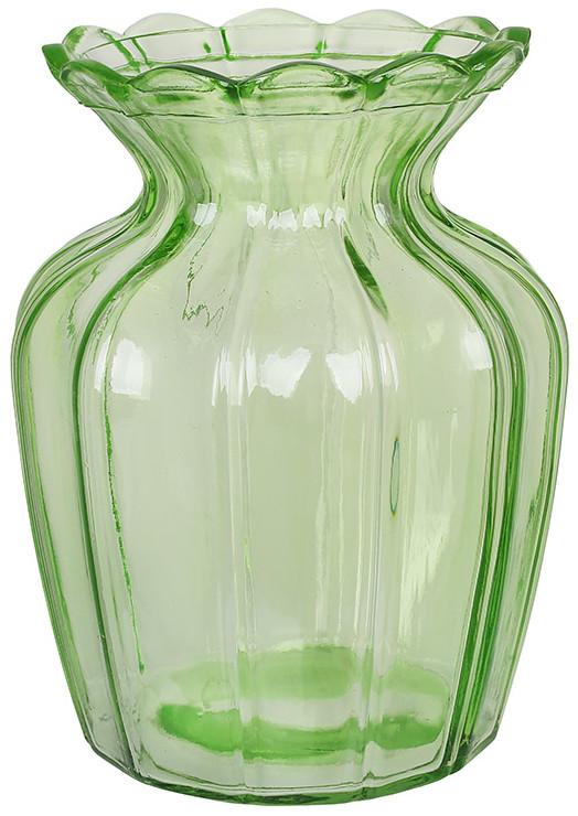 Ваза стеклянная настольная Flower Glass Ø 10х15 см Зеленый Ваза стеклянная настольная Flower Glass Ø 10х15 см Зеленый