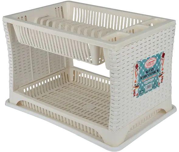 Сушилка Violet House для посуды 29х44х29 см White (0053) - фото 2 Сушилка Violet House для посуды 29х44х29 см White (0053) - фото 2