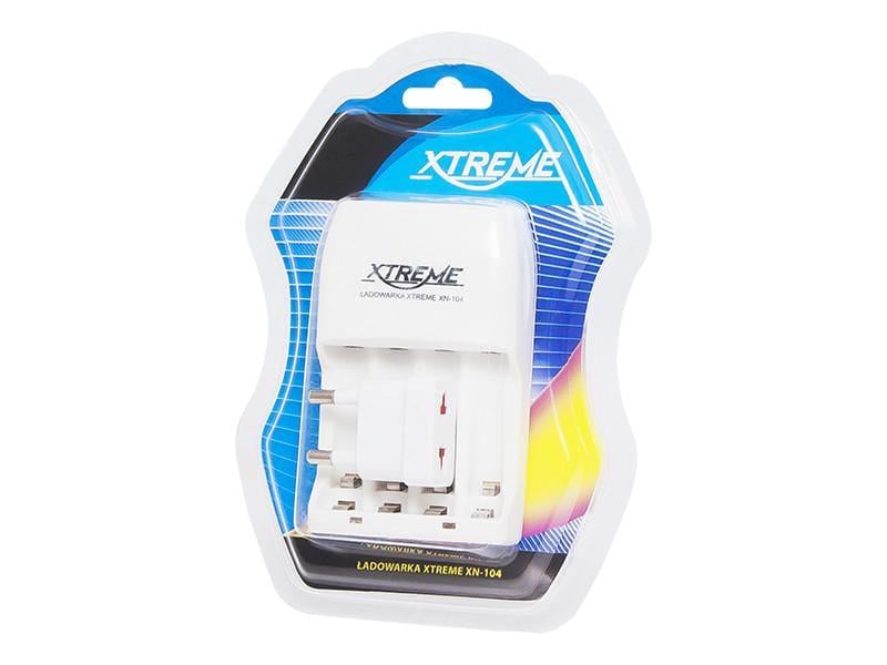 Зарядний пристрій для батарейок Xtreme XN-104 на 4xАА/ААА з європереходником 400 мА (75-443#)