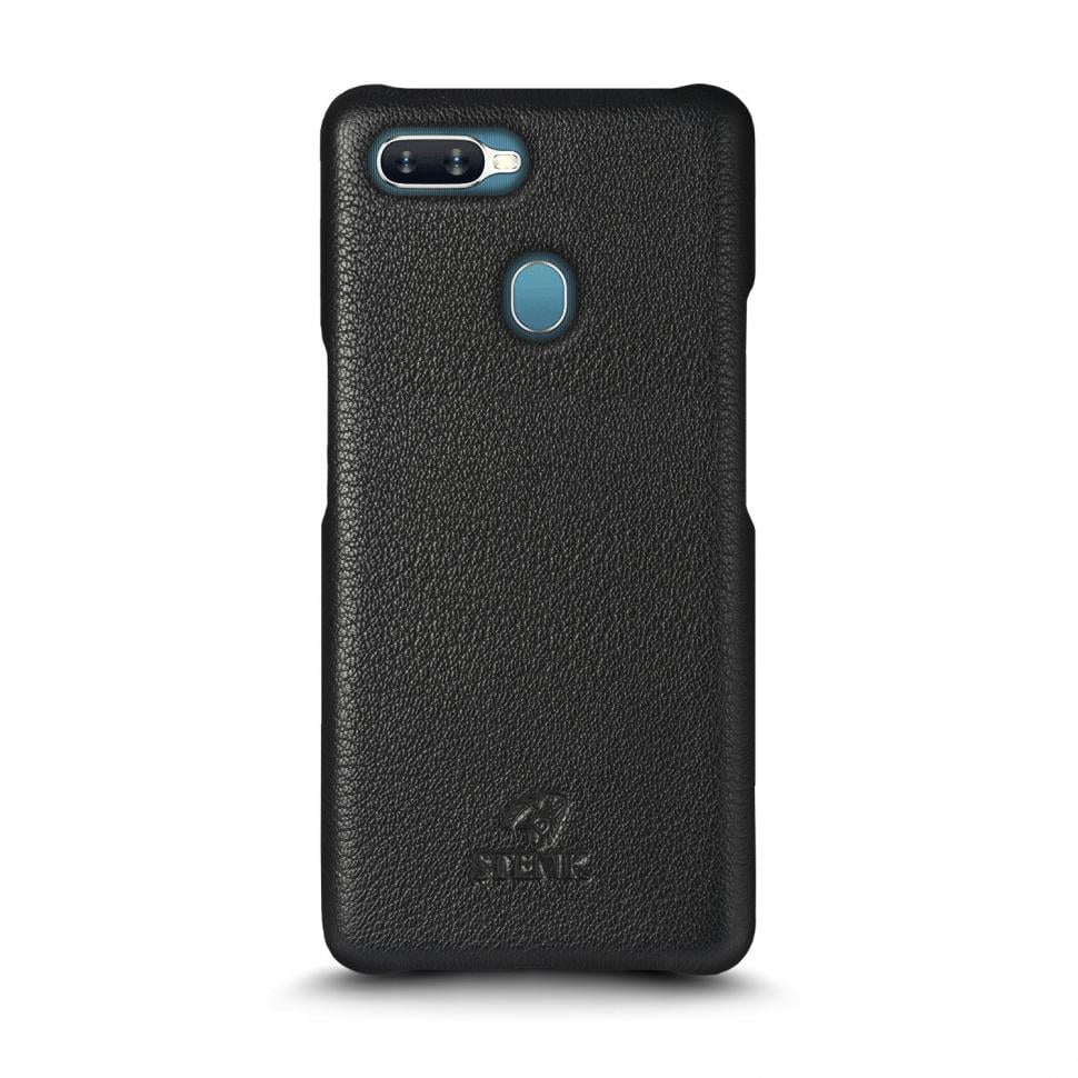 Кожаная накладка Stenk Cover для OPPO A5s Черный (69362)