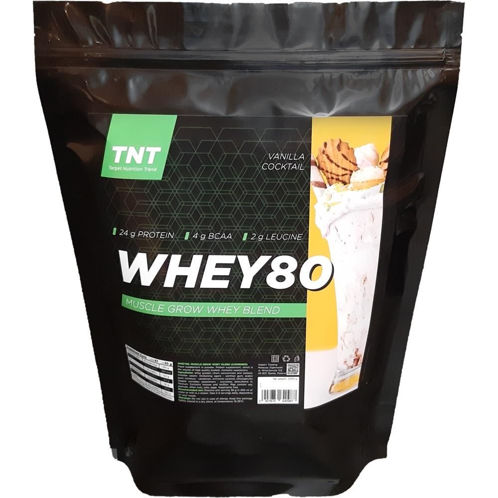 Протеин сывороточный TNT Whey 80 Ванильный Коктейль 2 кг (29631590)