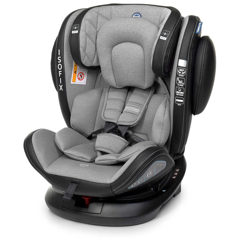 Автокресло детское El Camino Evolution 360 ME1045 Royal з ISOFIX 0-36 кг Gray (4428902)