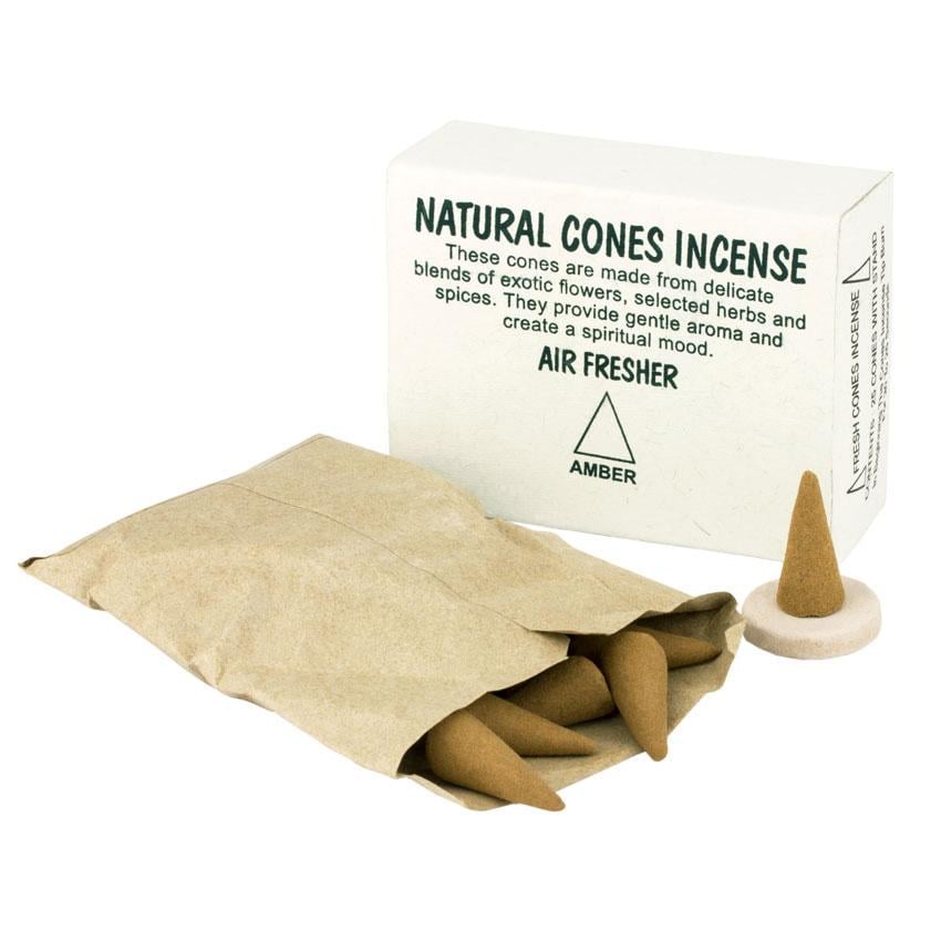 Пахощі Непальські конусні Бурштин 25 конусів з підставкою 9,3х7х3,3 см (27868)