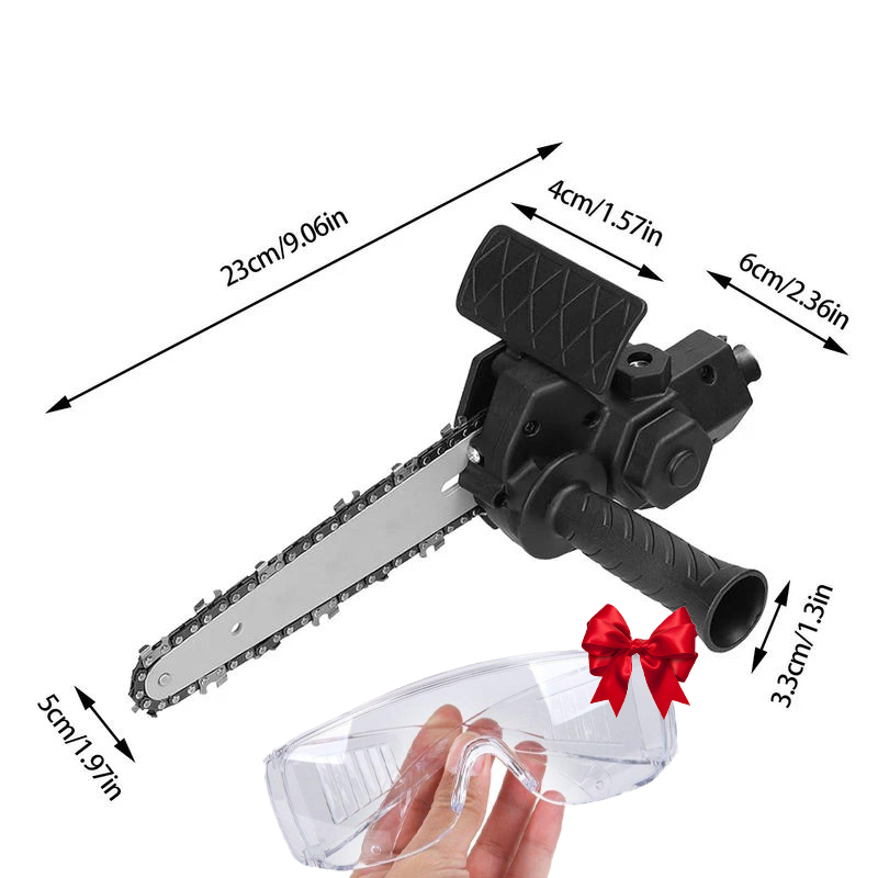 Ланцюгова насадка пила на дриль 4" та захисні окуляри - фото 4 Ланцюгова насадка пила на дриль 4" та захисні окуляри - фото 4