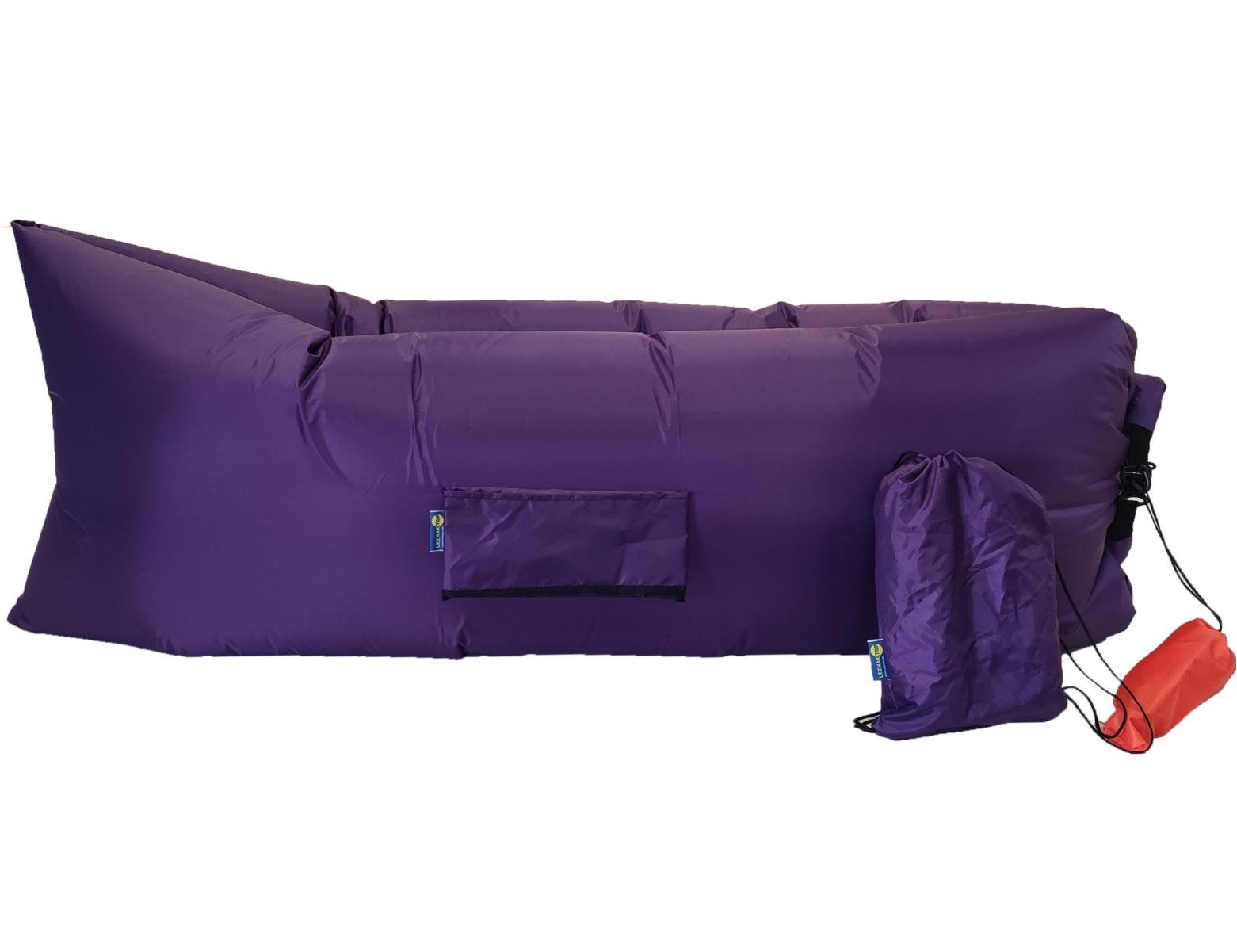 Надувний шезлонг ламзак LezhakTop Оксфорд зі змінною камерою Фіолетовий