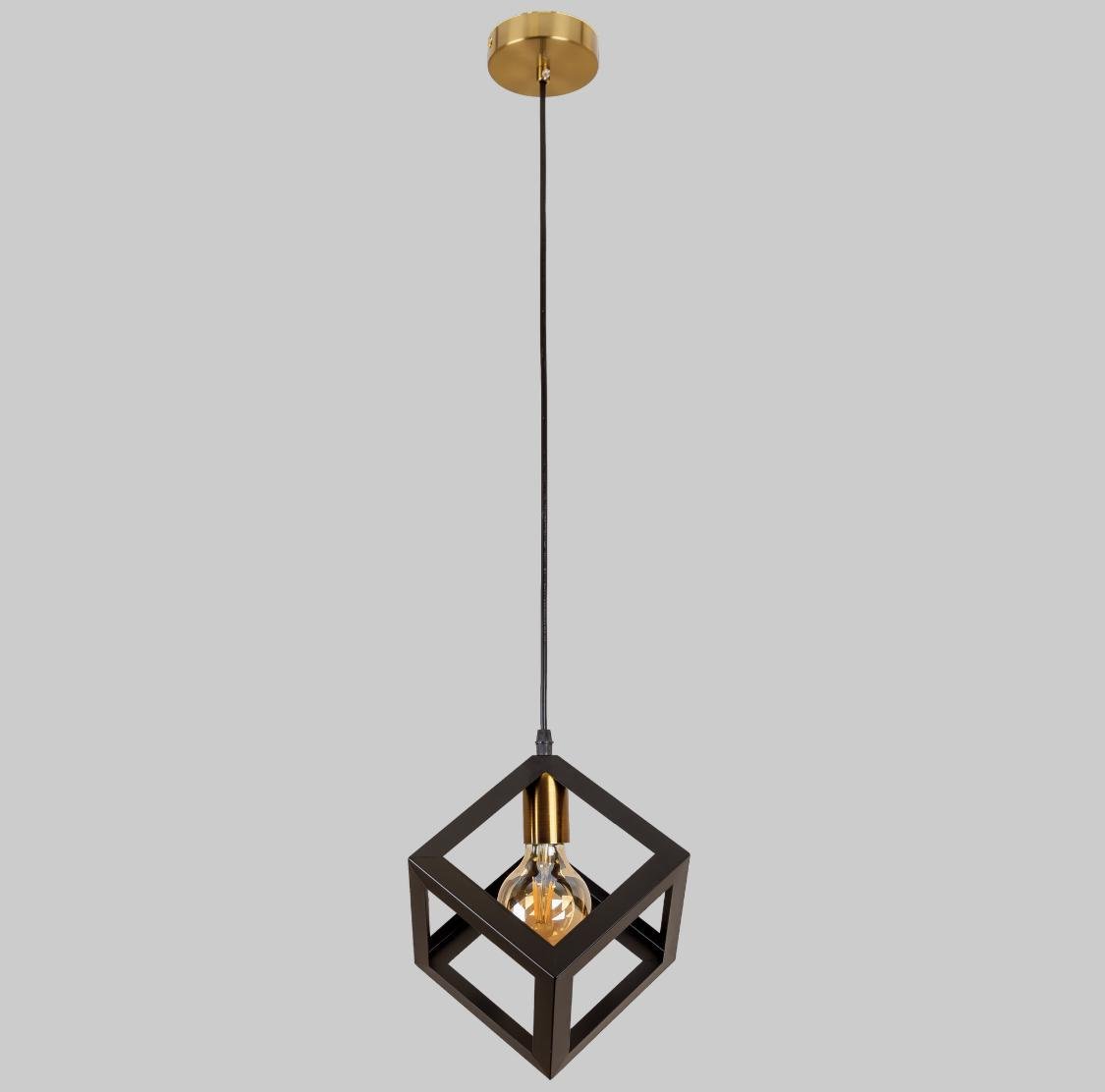 Подвес с плафоном лофт Бронзовый/Черный (56-PR160F-1 BRZ+BK)