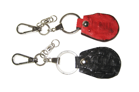 Брелок Ekzotic Leather из кожи страуса Красный (ot01)