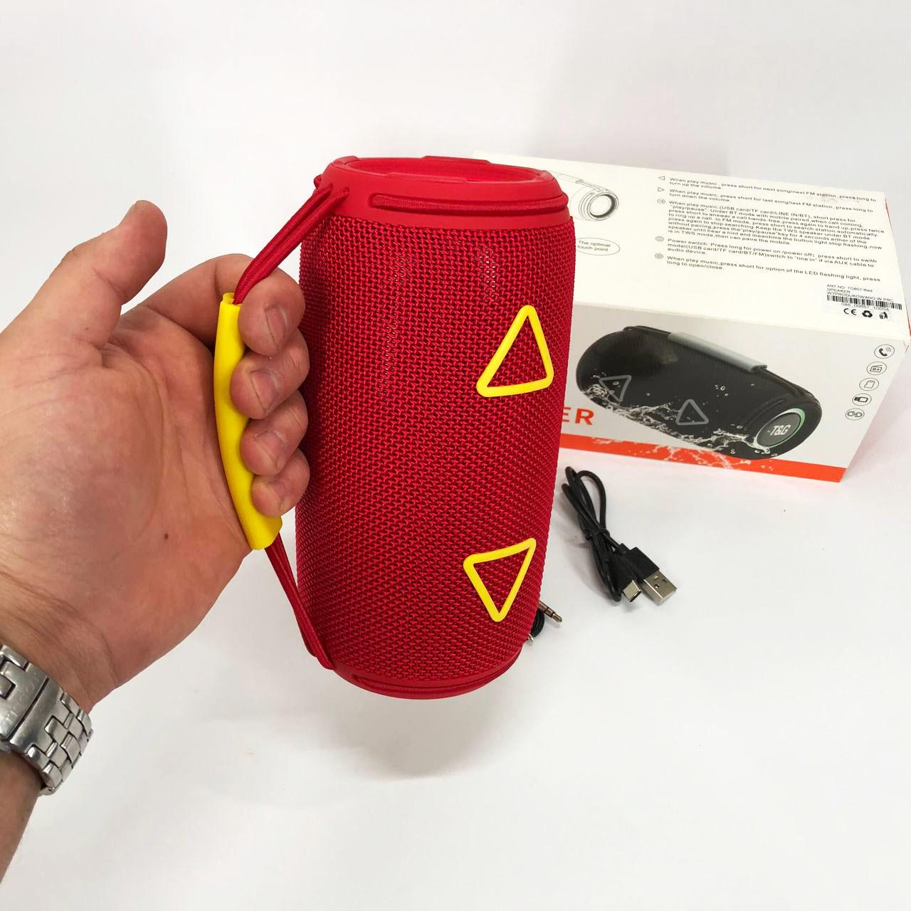 Колонка Bluetooth TG657 з RGB підсвічуванням 1500 mAh Червоний - фото 4