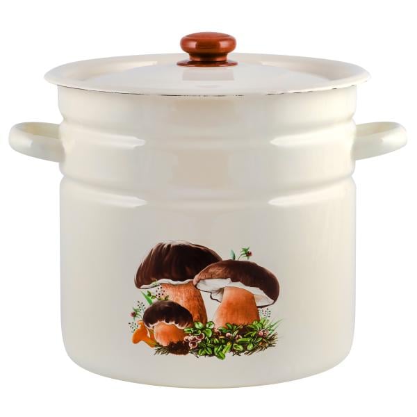 Кастрюля эмалированная Грибы 12,0 л (11021974)