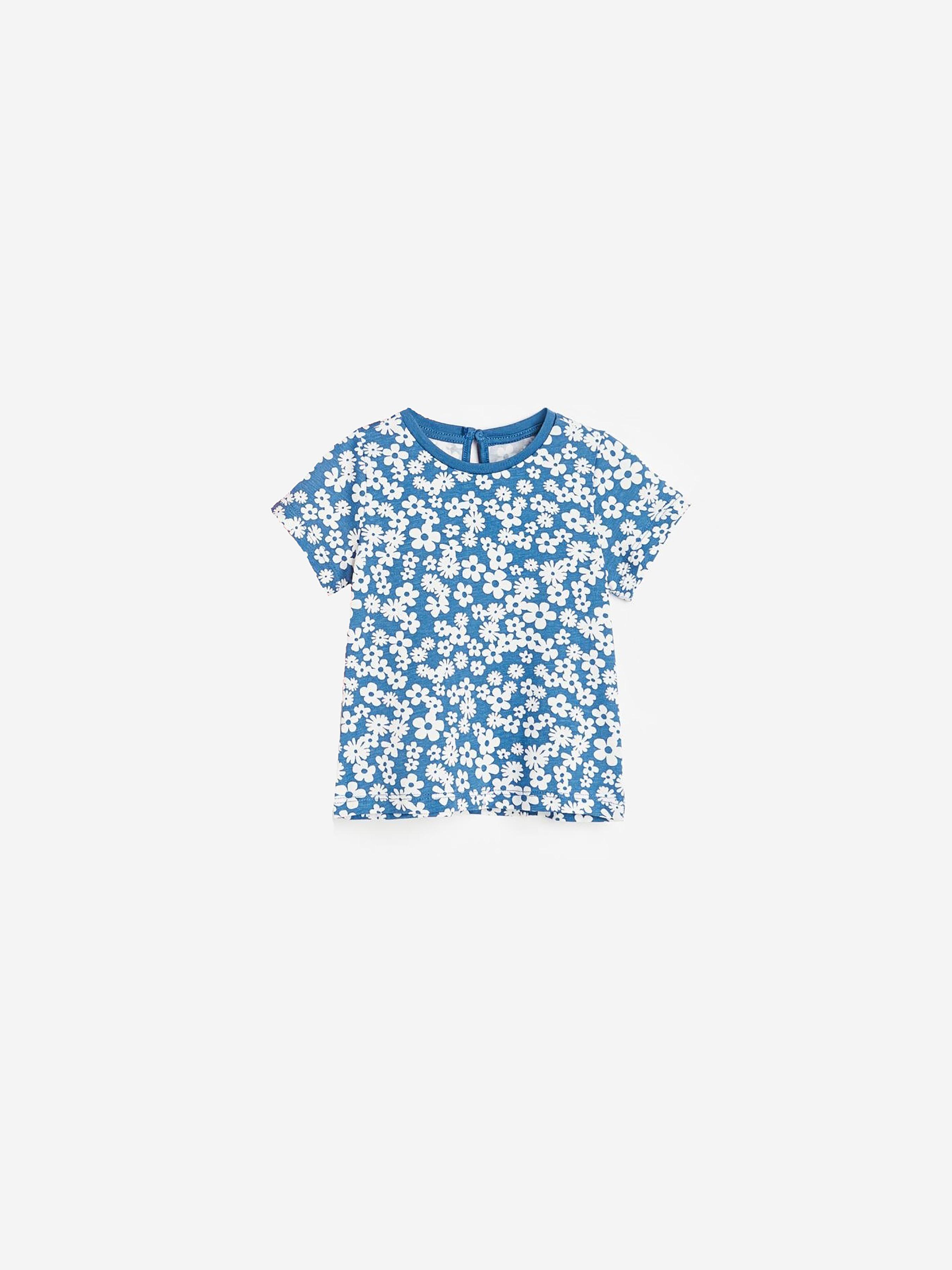 Футболка H&M р. 104 см Синьо-білий (A2612932232)