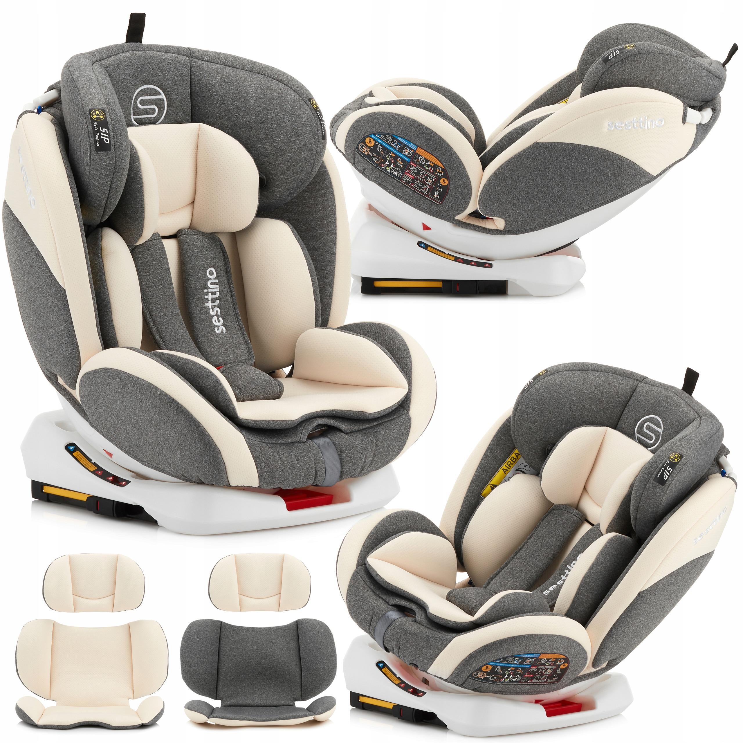 Автокресло детское Sesttino Oktagon ISOFIX 0-36 кг 60x43x48 см Кремовий (SOCG) - фото 5