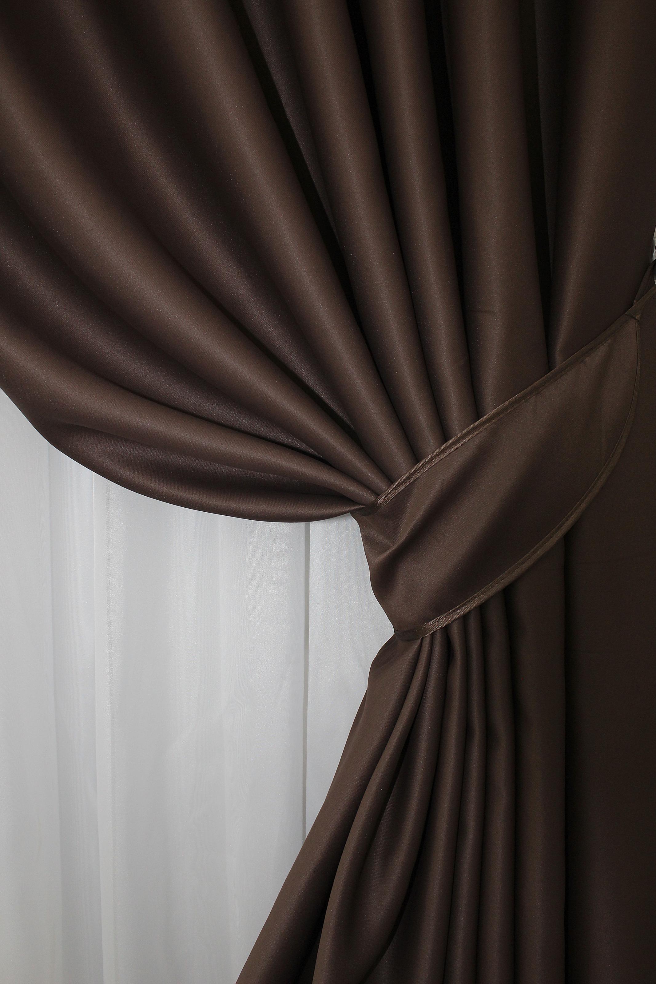 Комплект штор VR-Textil Bagema Rvs № 1243ш блекаут 150х270 см 2 шт. Коричневий (33-0075) - фото 4 Комплект штор VR-Textil Bagema Rvs № 1243ш блекаут 150х270 см 2 шт. Коричневий (33-0075) - фото 4