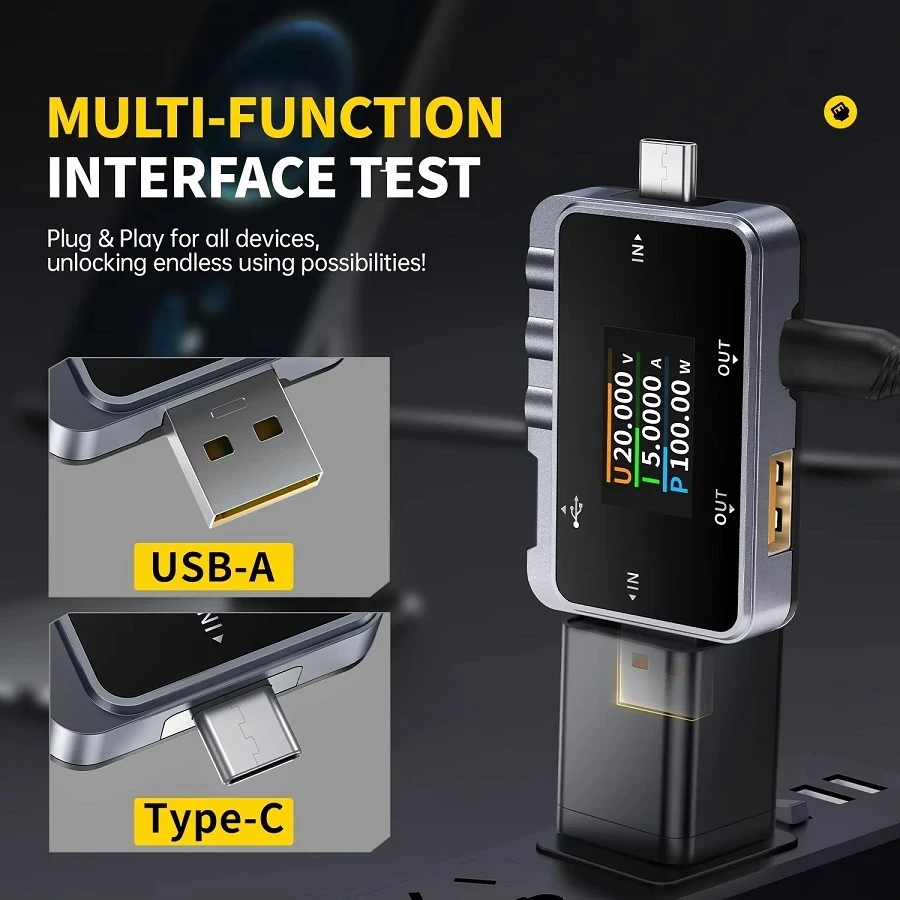 Тестер электрический USB Fnirsi FNAC-28 Type-C (132722) - фото 4