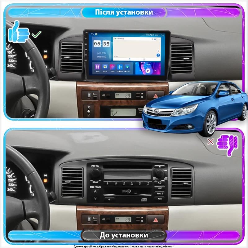 Автомагнитола штатная Lesko CarPlay/4G/Wi-Fi/GPS для BYD F3 II 2012-2018 4/64Gb 9" (1940700424) - фото 2