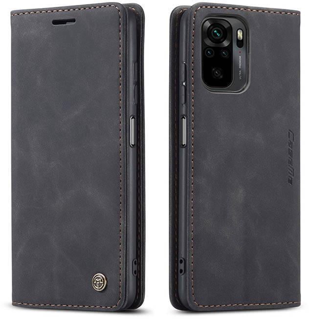 Чехол книжка с магнитом CaseMe на Xiaomi Redmi Note 10S Black (21906-2B)