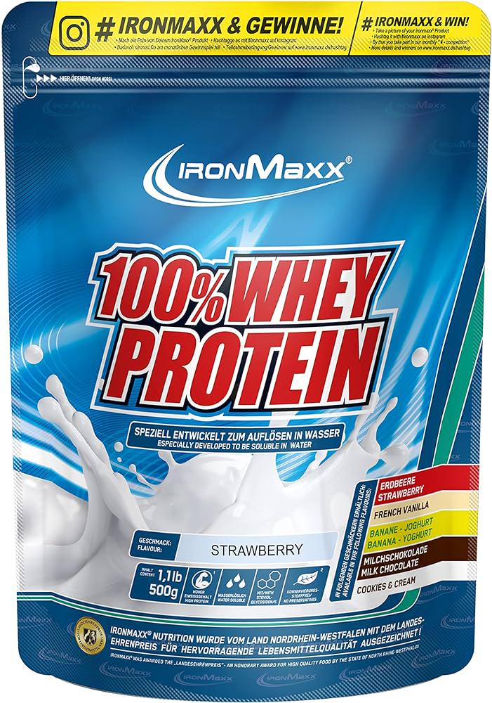 Протеин Ironmaxx 100% Whey Protein 500 g Strawberry