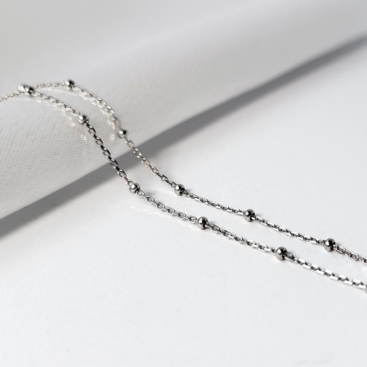 Цепочка серебряная женская Якорь 40 см и 925 пробы 1,60 г (227р1)