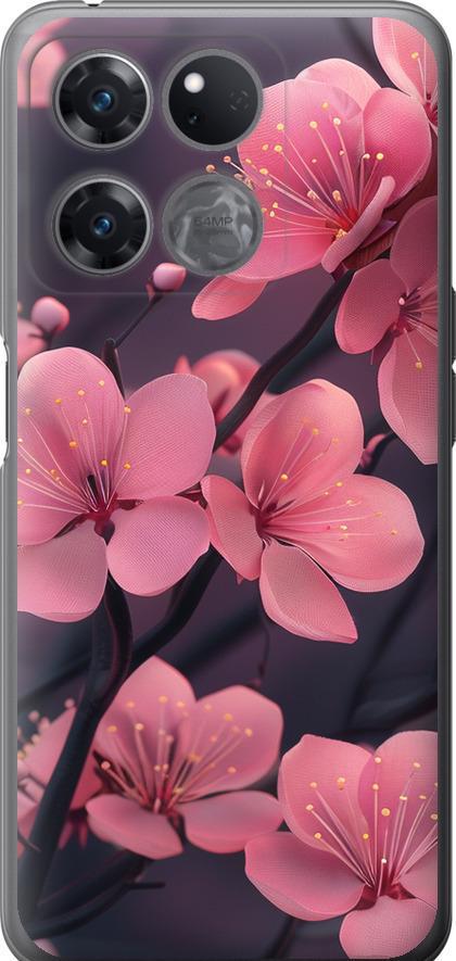 Чехол на OnePlus Ace Racing Пурпурная сакура (6075u-2955-42517) Чехол на OnePlus Ace Racing Пурпурная сакура (6075u-2955-42517)